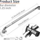 Rockgoya Shower Grab Bar, 2 Pack 32 Inch Bathroom Grab Bar, 304 Stainless Steel 1.25" Diameter Anti-Slip Handicap Grab Bar Support Shower Rail Senior Handrail Shower Safety Bar Handle