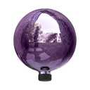 Alpine Corporation 10" Diameter Indoor Outdoor Glass Gazing Globe Garden Decor, Purple