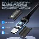 Guermok 4K USB3.0 Video Capture Card with PD 100W, 2K@30FPS or 1080P@60FPS HDMI to USB-A/C Capture Card for Streaming, Works with iPad Quest 3, Mac OS, Switch2/1 PS5/4, Xbox, Camera, Black