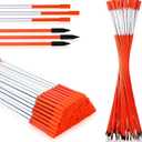 Wesiti 100 Pcs Reflective Driveway Markers Plastic Snow Stakes with Drill Bit Dia Flexible Fiberglass Snow Stakes, Snow Plow Markers, Snow Poles for Snow Plowing (1/4 Inch,48 Inch)