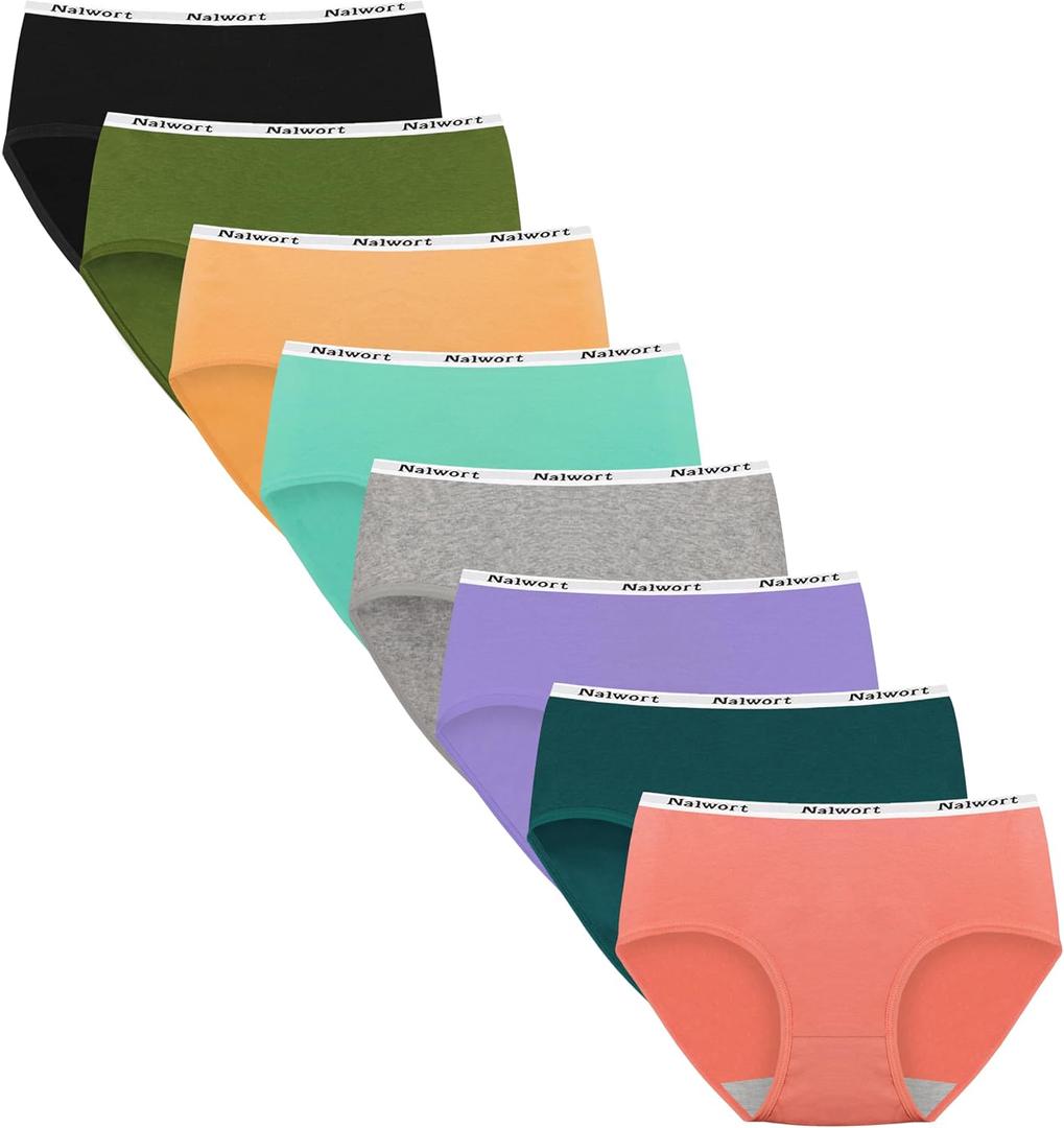 Nalwort Girls Panties Big Kids Cotton Underwear for Teens Briefs Pack of 8 (14-16 Years, Color-4) Nalwort Girls Panties Big Kids Cotton Underwear for Teens Briefs Pack of 8 (14-16 Years, Color-4)