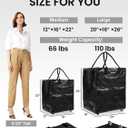 WORKPRO Reusable Grocery Bag on Wheels, Heavy Duty Rolling Shopping Tote with Handle