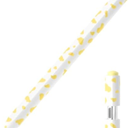 Pack of 2 JOOSKO Cow Print Pencil Case for Apple Pencil (USB-C), Comfortable Grip, Side Thin Silicone Sleeve, Supports magnetic attachment. (Yellow)