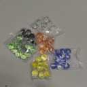 Yellow Mountain Imports 60 Pieces Translucent Chinese Checkers Glass Marbles with Petal Design - 16 Millimeters