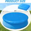8FT Round Inflatable Above Ground Pool Cover, Round Pool Cover with Drawstring Design for Easy Installation,Solar Covers for Outdoor Inflatable Swimming Pools,Prevent Leaves, Debris and Dust