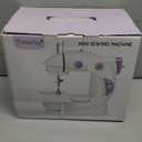 Magicfly Mini Sewing Machine with Extension Table, Dual Speed Portable Sewing Machine for Beginners with Light, Sewing Kit for Household Use, White