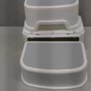 Toddler Step Stool,2 Step Stools for Kids with Anti-Slip Surface and Rubber Bottom, Kids Step Stool Poop Stool for Toilet Potty Training, Bathroom, Kitchen(Include 2 Ducks) (Gray)