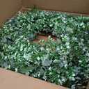 26'' Summer Wreath for Front Door, Porch- Artificial Eucalyptus, with Babys Breath Flowers Large Wreath for Home, Farmhouse Wall Decor, Green White