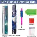 2 x Ekuxom Wolf Diamond Art Kits for Adults-5D Diamond Painting Kits for Adults-DIY Full Round Drill Diamond Gem Arts for Home Wall Decor Gift 14x14inch