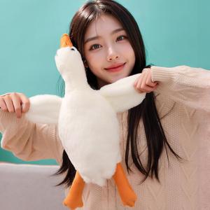 Heionia Goose Stuffed Animal19.7 inch/50cm Goose Toy Cute White Giant Duck Plush Super Soft Furry Swan Hugging Duck Plushie