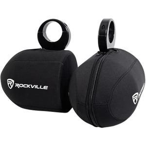 Rockville RWBC 6.5" Neoprene Marine Wakeboard Tower Speaker Covers (2), Water-Resistant, Durable Stitching, Snug Fit for Boating and Outdoor Adventures