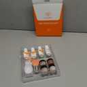 Modelones Dip Powder Nail Kit, 4 Colors Brown Glitter Dipping Starter Set with Liquid and Complete Accessories for French Nails Art Salon DIY at Home Manicure