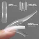 YOKEFELLOW Original Sandwich Dual Nail Forms - 15 Sizes 240Pcs Dual Forms for Builder Gel Quick Nails Extension, Poly Gel Nail Mold For Manicures at Home (W561-Natural Curved)