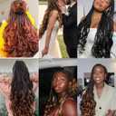 French Curl Braiding Hair 24 Inch Curly Braiding Hair Pre Stretched 8 Packs French Curl Crochet Braids for Box Braids with Curly Ends for Black Women (T30)