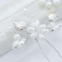 JAKAWIN Pearl Hair Accessories Bridal Hair Clip for Wedding Decorative Hair Pins Women HP065 (Silver)