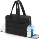 Breast Pump Bag with Insulated Breast Milk Cooler Pocket, Fits Spectra S1/S2 & Most Pumps, Water Resistant Work & Travel Tote with 15.6" Laptop Sleeve, Stroller Straps, Luggage Sleeve & Ice Pack