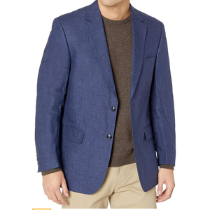 Palm Beach Men's Bradley 100% Delave Indigo Linen Coat , 42 Size