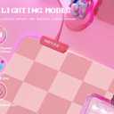 JMIYAV Pink RGB Gaming Mouse Pad 31.5x12 Inch PC XL Large Extended Glowing Led Light Up Desk Pad Non-Slip Rubber Base Computer Cute Mousepad Mat Desk Accessories Gaming Setup 38-61-2