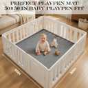 AEOCOO 50x50 Playpen Mat 1.3" Thick Memory Foam Baby Play Mats for Infants Floor Crawling, Toddlers Tummy Time, CloudSoft Velvet Non Slip Cushion, Play Pen, Living Room, Playroom, Tatami Style, Grey