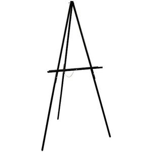 U.S. Art Supply 64" Black Wooden Easel Stand - Adjustable A-Frame Tripod for Painting, Drawing, Photos & Signs - Lightweight Easels, Wood Easel Stand for Sign Wedding Display 40" Canvas Capacity
