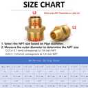 2PCS Hex Brass Nipple 1" Male to 3/4" Male NPT Pipe Fitting, Male Pipes Adapter Fittings Heavy Equal Nipples