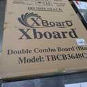 XBoard Dry Erase Calendar Whiteboard 48 X 36 - Combo White Board Calendar Monthly, Magnetic White Board + Corkboard with Black Aluminum Frame, Colorful Push Pins & Marker Tray Included