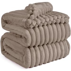 Bedsure GentleSoft Light Brown Full Blanket for Couch - Cozy Soft Blankets for Women, Cute Small Fleece Throws for Girls, Birthday Gifts for Women Decor Gifts for Mom, 84x90 Inches