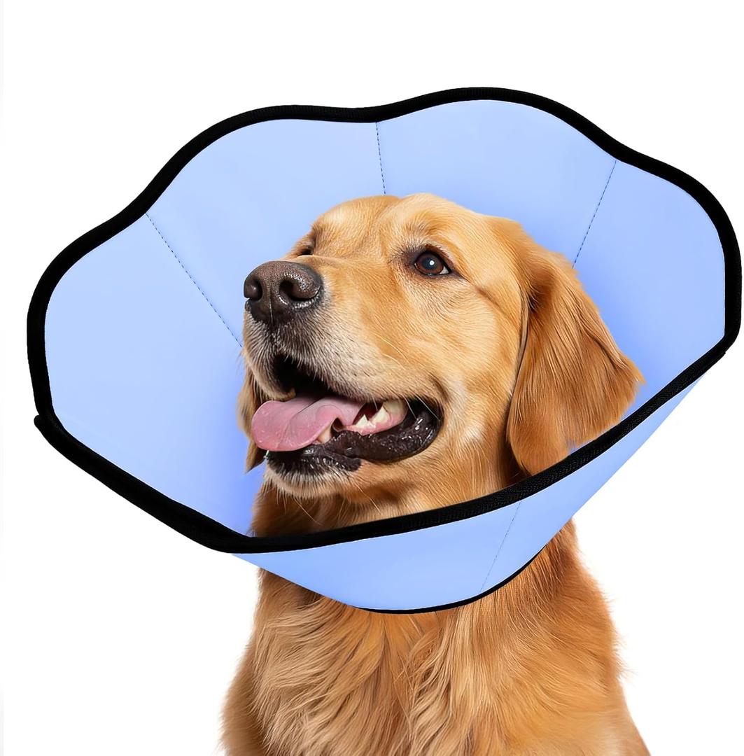 MIDOG Dog Cone Collar After Surgery, Soft Dog Cone Alternative to Stop Licking,Adjustable Elizabethan Recovery Cones for Small to Large Sized Dogs (XL, Blue)