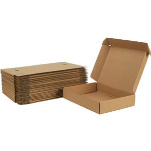 Trwcrt Shipping Boxes 11x8x2 Set of 20, Corrugated Cardboard Box for Packing Small Business, Brown