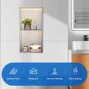 QAOYEDE LED Shower Niche with Lights 24x12 Stainless Steel Brushed Nickel