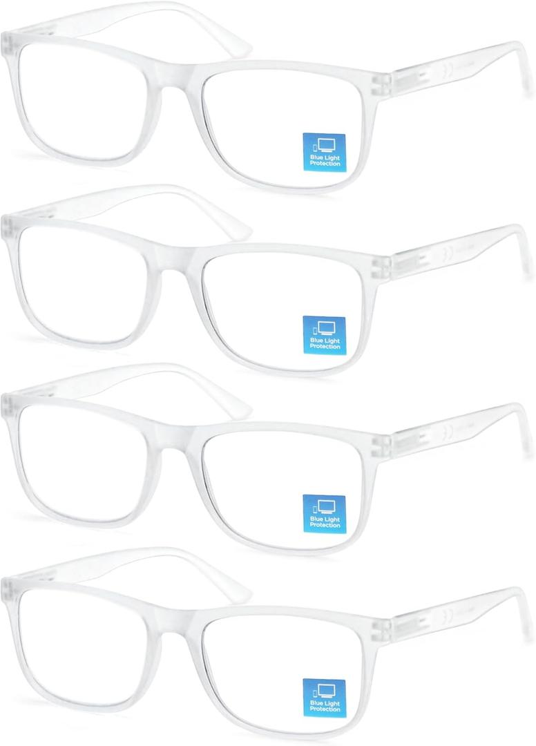 Blue Light Blocking Reading Glasses Men Large Wide Oversized Square Computer Readers Glasses for Big Head/Large Face