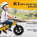 Electric Bike for Kids, Electric Balance Bike for Ages 3-8 Years Old,Kid Electric Motorcycle with 2 Speed Modes,Push-Button Brakes,12 Inch Dirt Off-Road Tire and Adjustable Seat