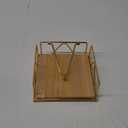 Gold Napkin Holder for Table with Weighted Arm, Square Metal Flat Napkin Holder for Kitchen Dinner Countertop Outdoor Table