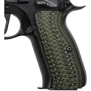 Cool Hand G10 Grips for CZ 75 Full Size, SP-01 Series, Shadow 2, 75B BD, SP-01, Tristar P120, Gun Grips Screws Included, Aggressive Snake Scale Texture