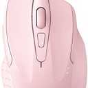 TECKNET Wired Mouse, 6-Button Corded with 4 Adjustable DPI, Optical Ergonomic Design, 5FT Cord for Laptop, Chromebook, PC, Desktop, Mac, Notebook - Pink