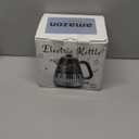 100% Stainless Steel Electric Kettle - No Plastic Contact with Water, 1.7L Retro Water Boiler with 304 Stainless Steel Inner Lid & Spout, 1200W Fast Boiling, BPA Free, Auto Shut-Off, Black