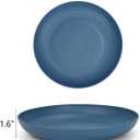 Homienly Dinner Plates Set, Alternative to Plastic Plates,Wheat Straw Plate Set of 8,Lightweight Microwave and Dishwasher Safe Plate,Unbreakable Salad Plates for Kitchen, Camping (Blue,10 inch)