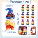24pcs Mini Fairy Gnome Figurines, Colorful PVC Summer Beach Gnome Statues Miniature Dwarf Garden Decor for Indoor Outdoor Patio Yard Shelf (Blue, Pink & Red, 8 Each)