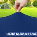 homing Spandex Elastic Tablecloth for 8 Foot Rectangle Tables, Stretch Fitted Picnic Table Cover, Washable Patio Table Cloth for Outdoor, Camping, Party, 4th of July (Navy, 30" x 96")