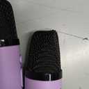 Mini Karaoke Machine for Kids Teen Adults, Kids Karaoke Machine with 2 Wireless Microphones and LED Lights Toys for Party, Home, Gifts for 4 5 6 7 8 9 10 11 12+ Years Girls Boys(Purple)