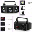 U`King Party Lights DJ Disco Light,9 Lens Stage Lighting Support DMX512 and Sound Activated with Remote Control Laser Lights for Parties Birthday Wedding Karaoke Bar KTV Club Stage Live Show