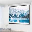 WALI Universal Projector Screen Ceiling Mount, Wall Hanging Mount L-Brackets, 6 inch Adjustable Extension with Hook Kit, Perfect Projector Screen Placement Hold up to 66 lbs (PSM001-W), White