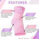 Tarpop 1 Pair Ankle Brace for Kids Compression Ankle Sleeves Adjustable Foot Support Brace Elastic Guard for Children Boys Girls Sports Running Jogging Dance Fitness Gymnastics(Light Pink,Small)