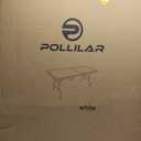 pollilar 6FT Folding Table Plastic 6 Foot Foldable Table HDPE Portable Banquet Surface Fold-in-Half Desk Utility for Working Meeting,Parties, Picnic, Camping, Weddings, Catering, Garden Dining-White