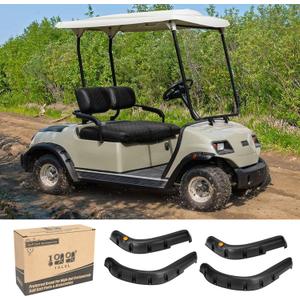 10L0L Golf Cart Fender Flares for Yamaha G14 G16 G19 G20 G22 - Standard Front and Rear Golf Cart Mud Flaps W/Stainless Steel Screws Hardware NOT For Modified Carts Bodies