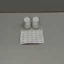 Airless Pump Jar With Labels, Refillable Cream Jar Vacuum Bottle Travel Size Empty Container for Cream and Lotion