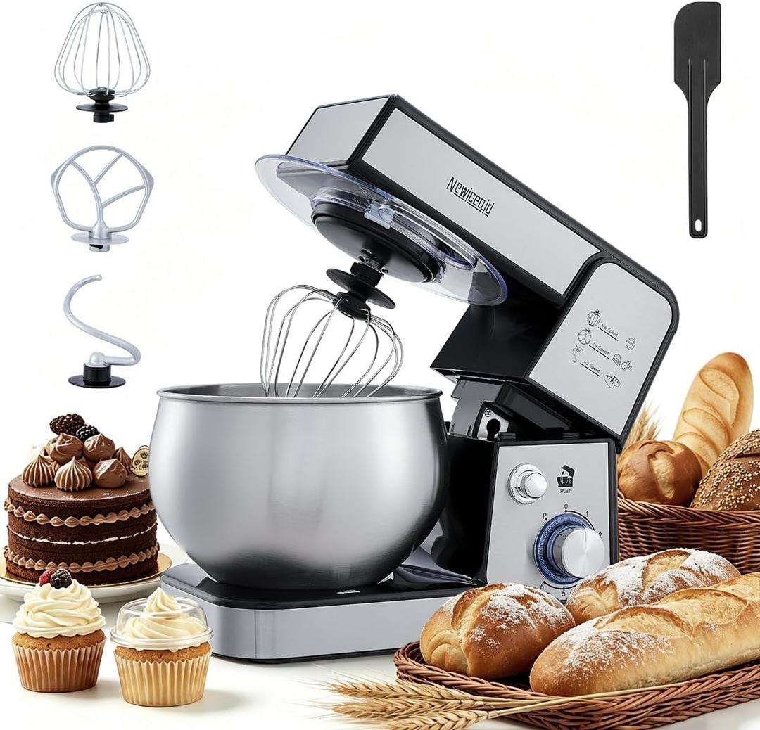 Stainless Steel 6-Speed 5.3QT Stand Mixer
