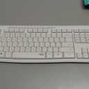 Logitech MK295 Wireless Mouse & Keyboard Combo with SilentTouch Technology, Full Numpad, Advanced Optical Tracking, Lag-Free Wireless, 90% Less Noise - Off White