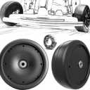 2Pack 8.6''/22CM Solid Rubber Tires for Power Wheels Electric Drift Crazy Cart Front Wheel Upgrade,1.2cm/0.47in Aperture Go Kart Tires for Kids Ride on Toys Car Replacement Parts(8.6inch tires)