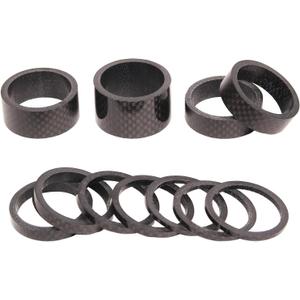 BUCKLOS Bicycle Spacers 11 Pieces Fit 28.6mm Bicycle Threadless Front Fork Stem,2 3 5 10 15 20mm Carbon Fiber Washers (Matte)